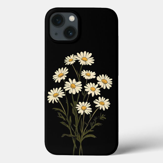 iPhone 13 Case with Daisy Flower Design (Back)