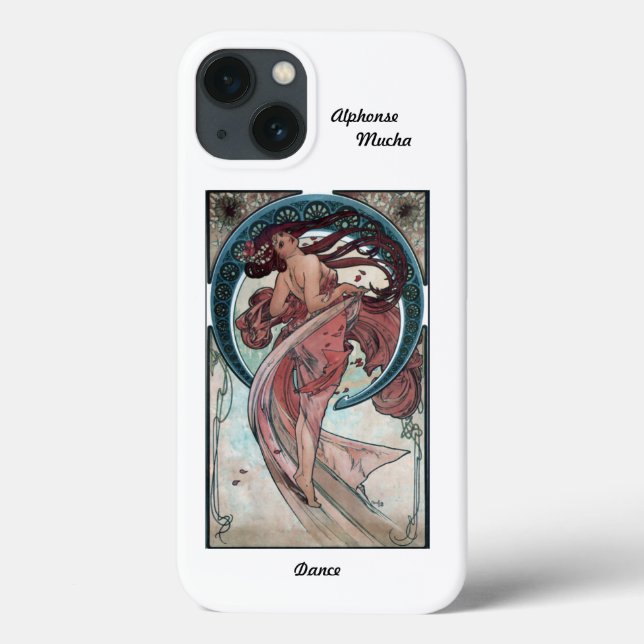 iPhone 13 coque Alphonse Mucha Art Nouveau (Verso)