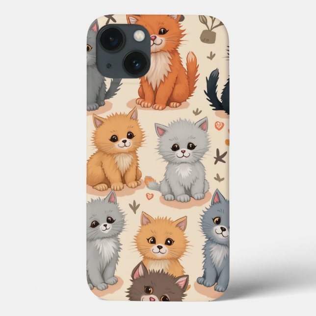 iPhone 13 Coque Cute kitten motif (Verso)