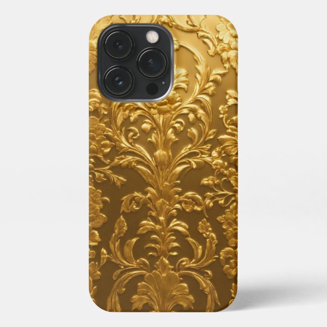 Iphone 13+ fansi  style goldan design new pettan   iPhone case (Back)