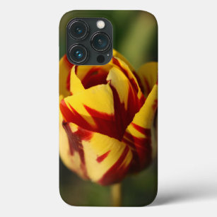 iPhone 13 Pro Case Fleur de tulipe rouge et jaune
