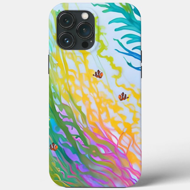 iPhone 13 Pro Max Case with Colourful Sea Grass (Back)