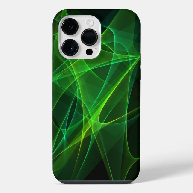 iphone 14 abstract black green cases max pro  (Back)