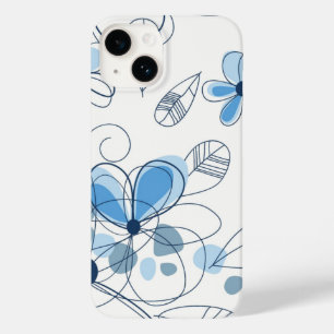 iPhone 14 Case-Blue Flowers  Case-Mate iPhone 14 Case