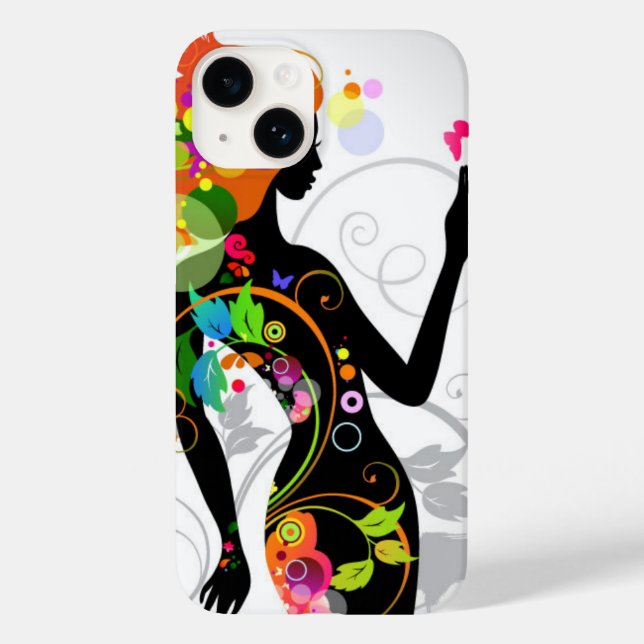 iPhone 14 Case-Floral Girl Silhouette  Case-Mate iPhone Case (Back)