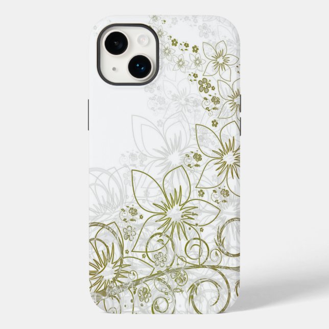 iphone 14 cases plus flower art (Back)