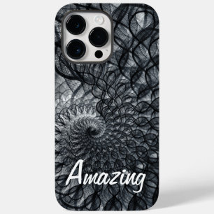 iPhone 14 Pro Max Black Abstract Back Cases