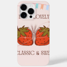 iPhone 14 Pro Max case - strawberries