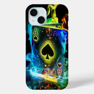iPhone 15 Carte de jeu Ace of Spades Coque