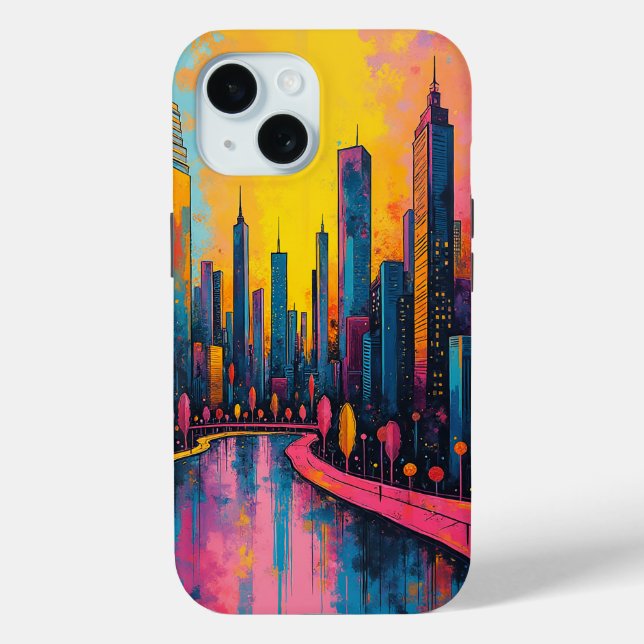 iPhone 15 Cases (ModernUrbanArt) (Back)