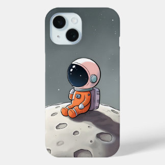 iPhone 15 coque - Astronaut assis sur la lune
