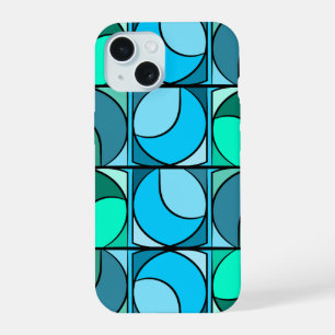 Iphone 15 design 70' blue shell case