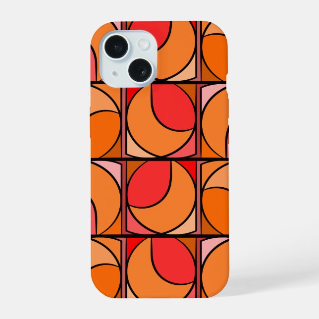Iphone 15 design 70' orange shell iPhone 15 case (Back)