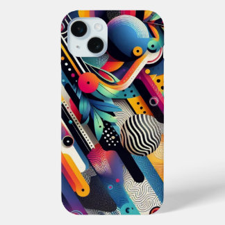 iPhone 15 Mini "Abstrait Art Extravaganza coque iphone"