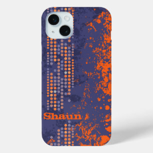 iPhone 15 Mini Coque de style surf bleu orange