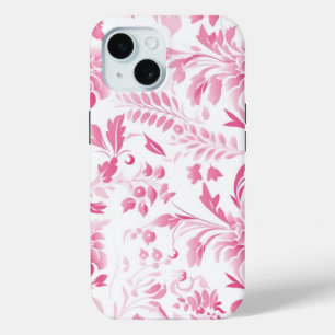 iPhone 15 Phone Case With a Pink Floral Design
