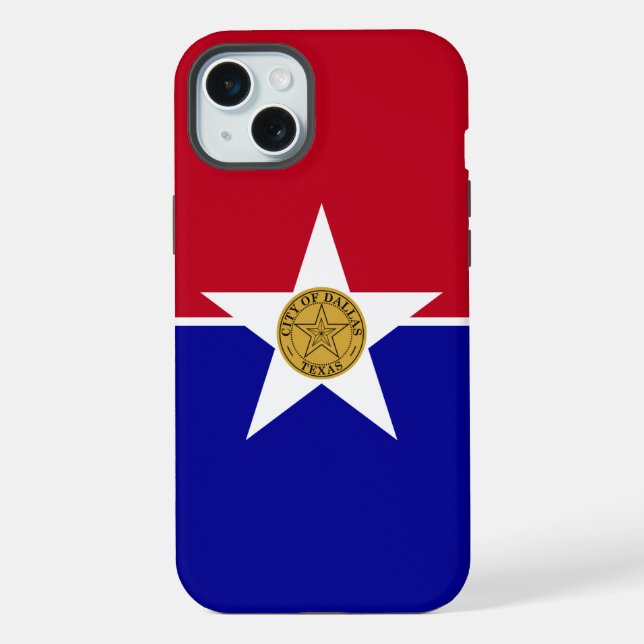 iPhone 15 Plus Case-Mate, Dallas flag Case (Back)