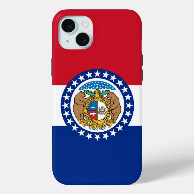 iPhone 15 Plus Case-Mate, Missouri flag Case-Mate iPhone Case (Back)