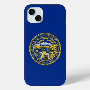 iPhone 15 Plus Case-Mate, Nebraska flag Mini Case