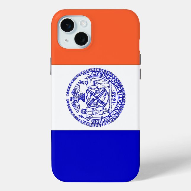 iPhone 15 Plus Case-Mate, New York City flag Case-Mate iPhone Case (Back)