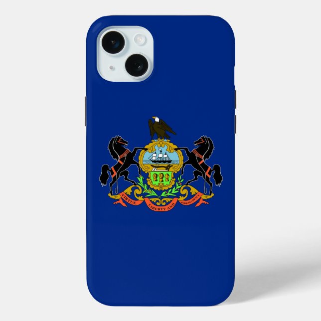 iPhone 15 Plus Case-Mate, Pennsylvania flag Case-Mate iPhone Case (Back)