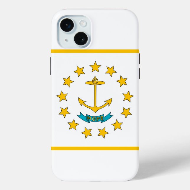 iPhone 15 Plus Case-Mate, Rhode Island flag Case-Mate iPhone Case (Back)