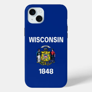 iPhone 15 Plus Case-Mate, Wisconsin flag Mini Case