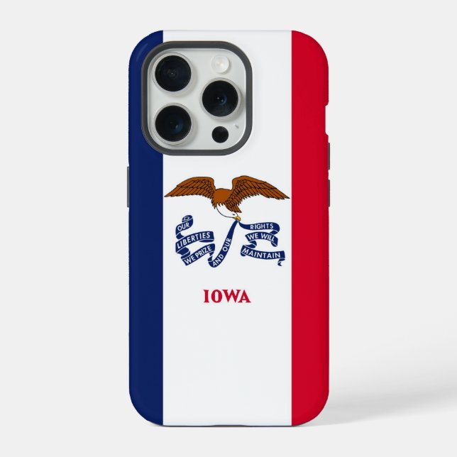 iPhone 15 Pro Case-Mate, Iowa flag Case (Back)