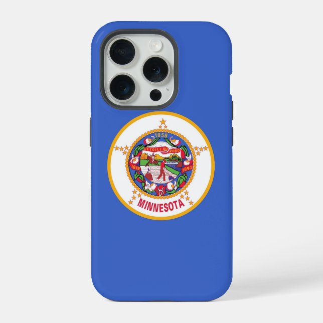 iPhone 15 Pro Case-Mate, Minnesota flag Case (Back)
