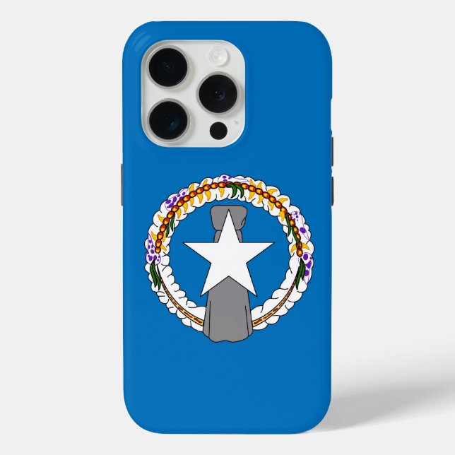 iPhone 15 Pro Case-Mate, Northern Mariana flag Case-Mate iPhone Case (Back)