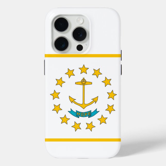 iPhone 15 Pro Case-Mate, Rhode Island flag Case-Mate iPhone Case (Back)