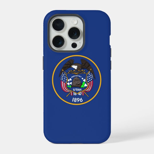 iPhone 15 Pro Case-Mate, Utah flag Case (Back)