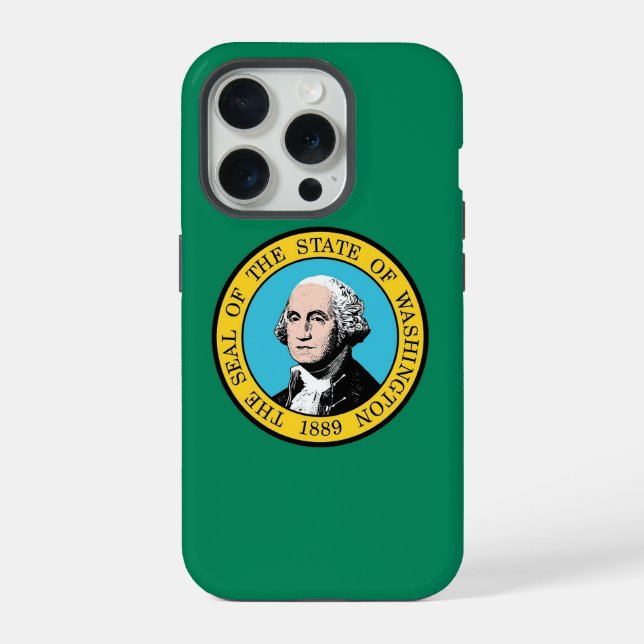 iPhone 15 Pro Case-Mate, Washington State flag Case (Back)