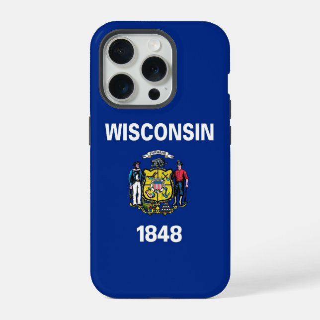 iPhone 15 Pro Case-Mate, Wisconsin flag Case (Back)