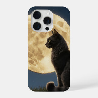 iPhone 15 Pro cat and moon phone case