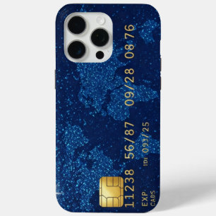 iPhone 15 Pro Max Carte de visite coque Blue Safire