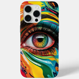 iPhone 15 pro max case eyes and face painting