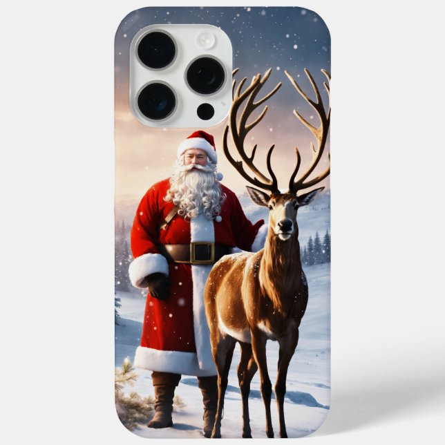 Iphone 15 pro max Christmas theme phone case  (Back)