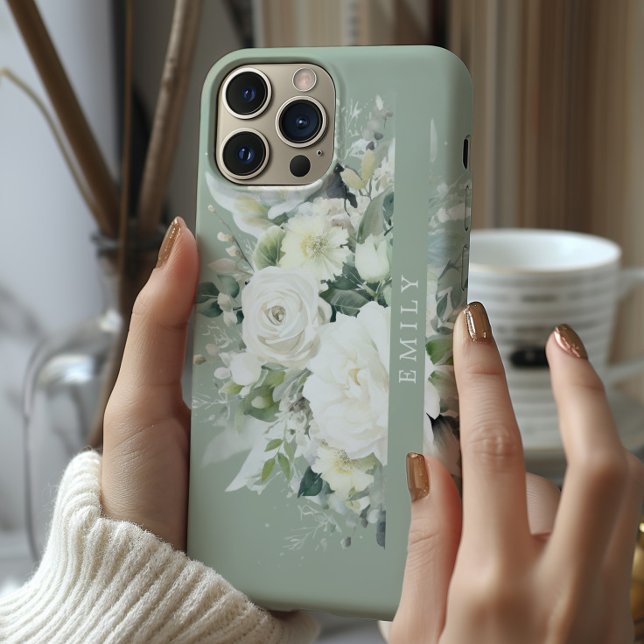 iPhone 15 Pro Max Coque Floral personnalisé (Créateur téléchargé)