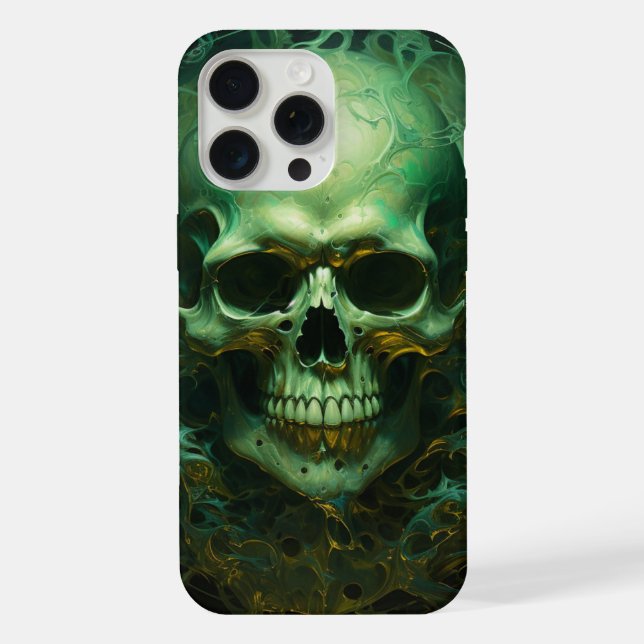 iPhone 15 Pro Max -Skull 4 Coins Case (Back)