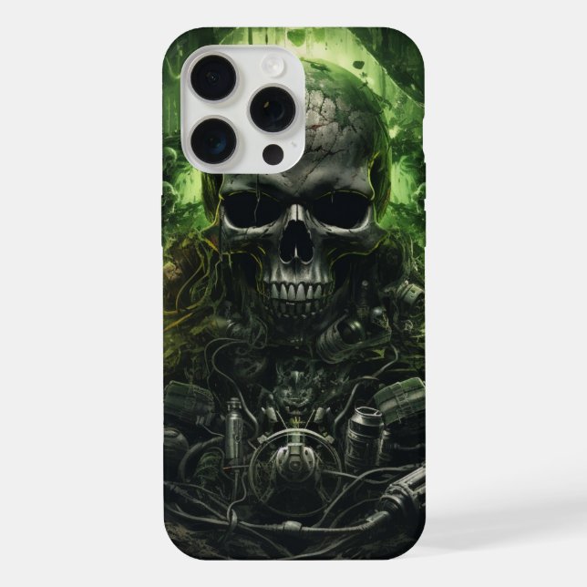 iPhone 15 Pro Max - Skull 6 Coins Case (Back)