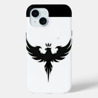 "iPhone 15 White & Eagle Design Coque - Bold et El