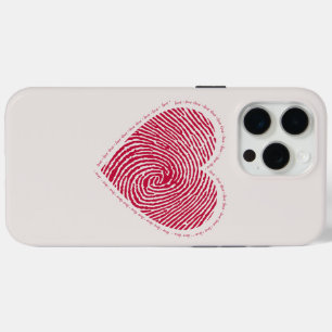 iPhone 16 Case - Fingerprint Love Heart - Unique a