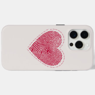 iPhone 16 Case - Fingerprint Love Heart - Unique a