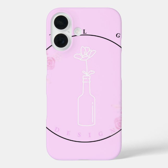 iphone 16 case flower in a bottle (Back)