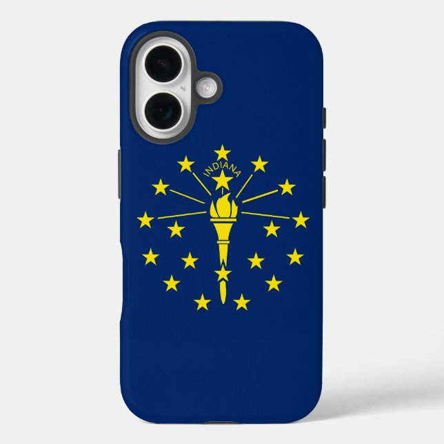 iPhone 16 Case-Mate with Indiana flag Case-Mate iPhone Case (Back)