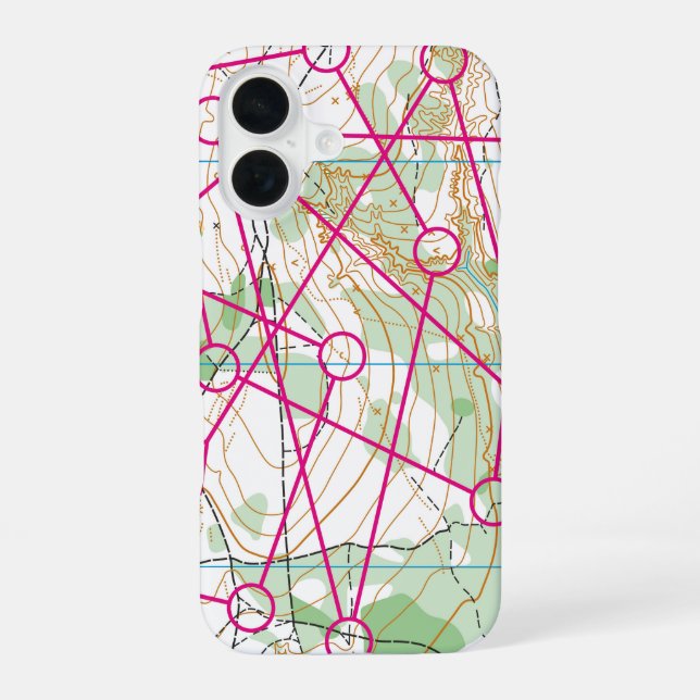 iPhone 16 case - Orienteering course (Back)