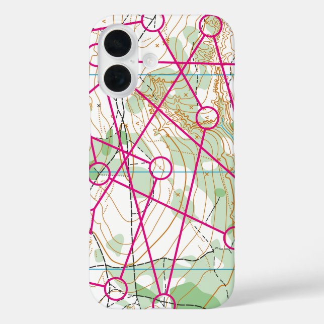 iPhone 16 case - Orienteering course (Back)