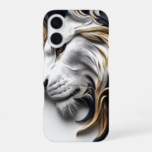 iPhone 16 Lion à la Crinière Dorée – Coque de Protection Lux