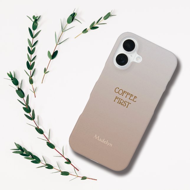 iPhone 16 Ombre Brown Personnaliser le devis et le Coque iph (Créateur téléchargé)